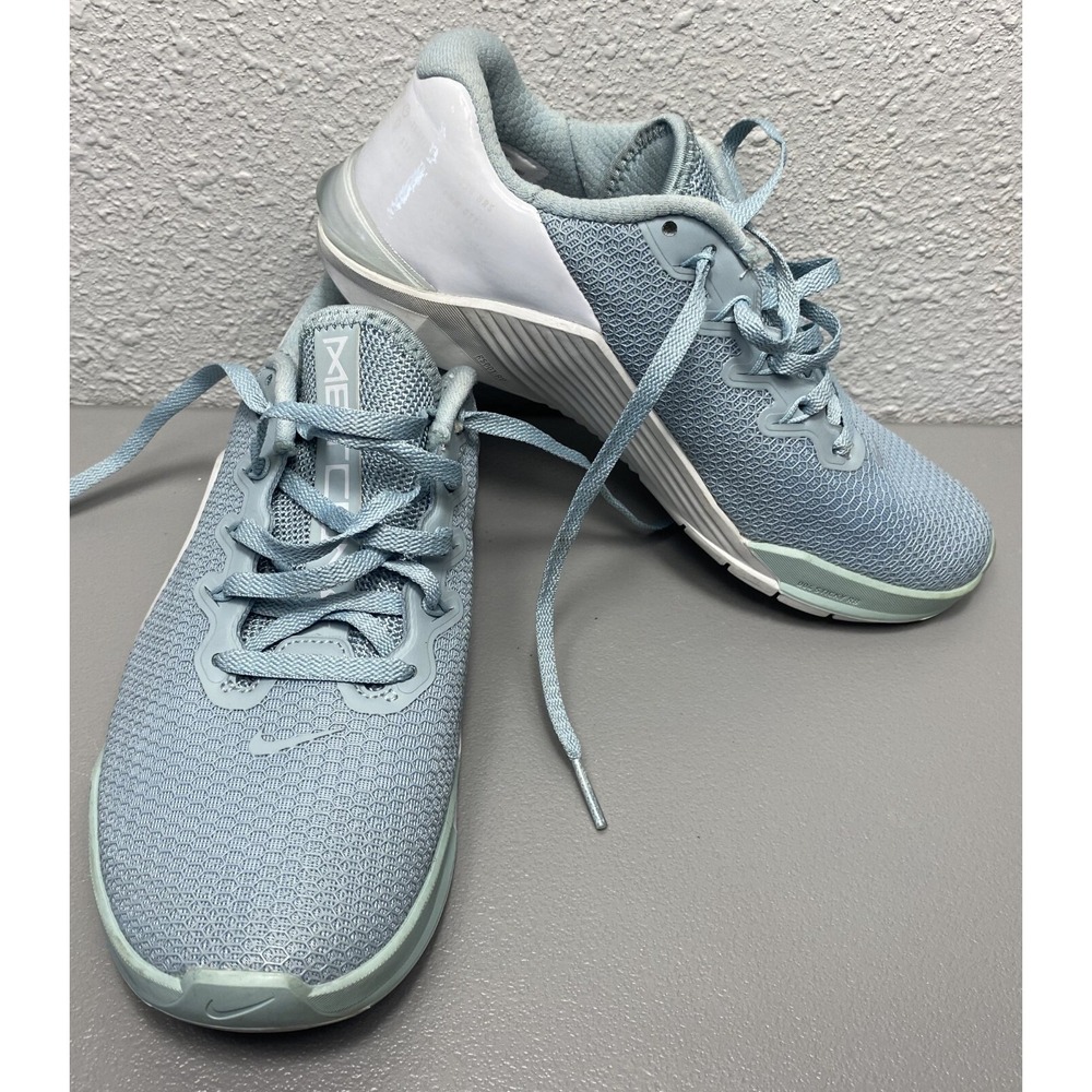 Nike Metcon 5 Shoes Women's Size 6 Blue Gray Athletic Training Gym Sneakers
